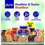 Percy Children Breakfast Combo (Fruit Rings  Vanilla Flakes Chocolate Fills Cereals) 3 Jumbo Jars 1.22kg Jar 1220 g, 4 image