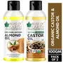 Bliss of Earth¢ Organic Castor & Sweet Almond Oil 100ML Each (Pack of 2)