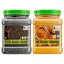 Bliss of Earth Combo Of High Curcumin Certified Organic Lakadong Turmeric Powder (500GM) And Organic Raw Chia Seeds For Weight Loss (600gm) Raw Super Food Pack Of 2