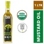 Bliss of Earth USDA Organic Mustard Oil 1 LTR Cold Pressed for Cooking, 2 image