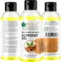 Bliss of Earth® Combo of 100% Organic Sesame Oil Jojoba Oil & Sweet Almond Oil Cold Pressed & Unrefined 3X100ml, 4 image