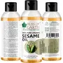 Bliss of Earth® Combo of 100% Organic Sesame Oil Jojoba Oil & Sweet Almond Oil Cold Pressed & Unrefined 3X100ml, 2 image