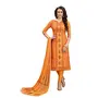 DnVeens Women's Orange Pure Cotton Embroidered Work UnStitched Salwar Suit Material (MDKHWAAB7012 Free Size)
