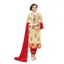 DnVeens Chanderi Embroidered Salwar Kameez Suit Set Dress Materials for Women BLMDSLVN6008