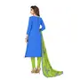 DnVeens Cotton Slub Salwar Kameez Dress Material for Womens (DHADAK4005 Blue Green Unstitched), 2 image