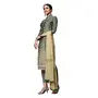 DnVeens Women's Cotton Embroidered Unstitched Dress Material with Dupatta - MDSULTANA7302; Green and White; Free size, 3 image