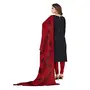 DnVeens Cotton Slub Salwar Kameez Dress Material for Womens (DHADAK4001 Black Red Unstitched), 2 image