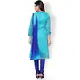 DnVeens Women Chanderi Straight Dress Material (BLGFBLBL710008 Sky Blue Unstitched), 2 image