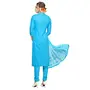 DnVeens Women Embroidery Cotton Dress Material (MDSAAYRA1709 Free Size Sky Blue), 2 image
