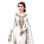 DnVeens Women Chanderi Silk Hand Work Embroidery Unstitched Churidar Salwar Suit Dress Material, 3 image