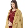 DnVeens Woman Cotton Slub Heavy Dupatta Salwar Suit Dress Material (BLOSSOM7006 Red Beige Unstitched), 2 image