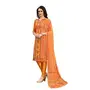 DnVeens Women's Orange Pure Cotton Embroidered Work UnStitched Salwar Suit Material (MDKHWAAB7012 Free Size), 4 image