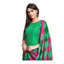 DnVeens Women's Cotton Jacquard Casual Embroidery Unstitched Dress Material (DIVYANSHI2005; Green Pink; Free Size), 2 image