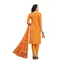 DnVeens Women's Orange Pure Cotton Embroidered Work UnStitched Salwar Suit Material (MDKHWAAB7012 Free Size), 3 image