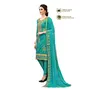 DnVeens Women's Chanderi Hand Work Salwar Suit Dress Material (SILVINA; Turquoise), 4 image