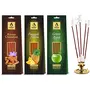 Wood Luxury Incense Sticks Fruity Combo - Pineapple Green Apple Chandan Agarbatti Packet (6 cm x 6 cm x 26 cm Pack of 3 x 30)