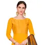 DnVeens Banarasi Jacquard Unstitched Salwar Suit Dress Material for Womens (KULFI1009 Brown Gold Unstitched), 2 image