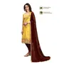 DnVeens Chanderi Embroidered Salwar Kameez Suit Set Dress Materials for Women BLMDSLVN6011, 3 image