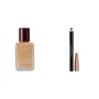 Lakme Perfecting Liquid Foundation Pearl Long Lasting Waterproof Full Coverage Lightweight Foundation For Oil Free And Dewy Skin 27 ml & Eyebrow Pencil Black 1.2g