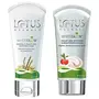 Lotus Herbals White Glow Oatmeal And Yogurt Skin Whitening Scrub 100g And Herbals White Glow Yogurt Skin Whitening And Brightening Masque 80g