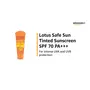 Lotus Safe Sun Multi-Function Tinted Sunscreen SPF 70 PA+++ Preservative free Non-Greasy Mattifying Instant BB Glow 60g, 2 image