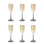 Cello Elegance Glass Champagne Tumblers Set of 6 210ml Each Black