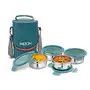 Milton Chic 4 Stainless Steel Tiffin Box with Jackets (4 Containers) Green