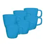 Milton Vector Melamine Mug Set of 6 100 ml Blue