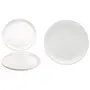 Signoraware Round Full Plate Set Set of 3 White & Signoraware Round Half Plastic Plate Set Set of 3 White