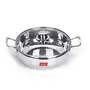 Sumeet Stainless Steel Kadhai with Glass Lid (Steel) 2 Pieces