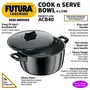 Hawkins Futura Hard Anodised Cook-n-Serve Bowl with Hard Anodised Lid Capacity 4 Litre Diameter 23 cm Thickness 4.06 mm Black (ACB40), 3 image