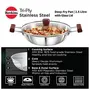 Hawkins Tri-Ply Stainless Steel Induction Compatible Deep-Fry Pan with Glass Lid Capacity 2.5 Litre Diameter 26 cm Thickness 3 mm Silver (SSD25G), 3 image