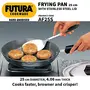 Hawkins Futura Hard Anodised Frying Pan with Stainless Steel Lid Capacity 1.5 Litre Diameter 25 cm Thickness 4.06 mm Black (AF25S), 5 image