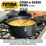 Hawkins Futura Hard Anodised Cook-n-Serve Bowl with Hard Anodised Lid Capacity 4 Litre Diameter 23 cm Thickness 4.06 mm Black (ACB40), 5 image