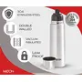 Milton Flip Lid 350 Thermosteel 24 Hours Hot and Cold Water Bottle with Bag 350 ml Silver, 5 image