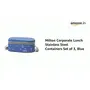 Milton Corporate Lunch Stainless Steel Containers Set of 3 Blue, 2 image