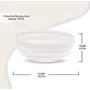 Milton Round Swirl Serving Melamine Big Bowl 1 Piece 750 ml White (6.3"), 4 image