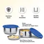 Milton Pasto Lunch Box 2 Double Wall Stainless Steel Containers with Denim Insulated Jacket Set of 2 350 ml Blue, 3 image