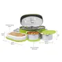 Milton Executive Lunch Insulated Tiffin with 3 Leakproof Containers Green, 6 image