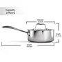 Milton Pro Cook Triply Stainless Steel Sauce Pan with Lid 14 cm / 1 Litre, 6 image