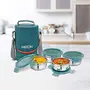 Milton Chic 4 Stainless Steel Tiffin Box with Jackets (4 Containers) Green, 5 image