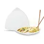 Milton Triangular Melamine Platter 1 Piece White 16" | Easy to Clean | Break Resistant | Party Platter | Snacks Platter | Attractive Design platter, 4 image