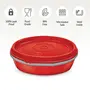 Milton Microwow Inner Stainless Steel Lunch Container Set of 3 200 ml Each Red | 100% Leak Proof | Microwave Safe | BPA Free | Dishwasher Safe | Easy to Carry | Air Tight, 2 image