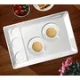 Milton Harmony Melamine Platter 1 Piece White 16" | Easy to Clean | Break Resistant | Party Platter | Snacks Platter | Attractive Design platter, 3 image
