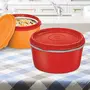 Milton Microwow Inner Stainless Steel Lunch Container Set of 2 350 ml Each Red | 100% Leak Proof | Microwave Safe | BPA Free | Dishwasher Safe | Easy to Carry | Air Tight, 5 image