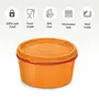 Milton Microwow Inner Stainless Steel Lunch Container Set of 3 350 ml Each Orange | 100% Leak Proof | Microwave Safe | BPA Free | Dishwasher Safe | Easy to Carry | Air Tight, 2 image