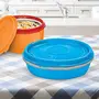 Milton Microwow Inner Stainless Steel Lunch Container Set of 3 200 ml Each Red Blue Orange | 100% Leak Proof | Microwave Safe | BPA Free | Dishwasher Safe | Easy to Carry | Air Tight, 5 image