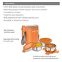 Milton Cube 3 Stainless Steel Lunch Box with Jackets (3 Containers) Orange, 3 image