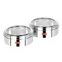 Sumeet Stainless Steel Flat Canisters/Puri Dabba/Storage Containers With See Through Lid Set of 2Pcs (2Ltr 2.5Ltr), 14 image