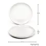 Signoraware Round Full Plate Set Set of 3 White & Signoraware Round Half Plastic Plate Set Set of 3 White, 4 image